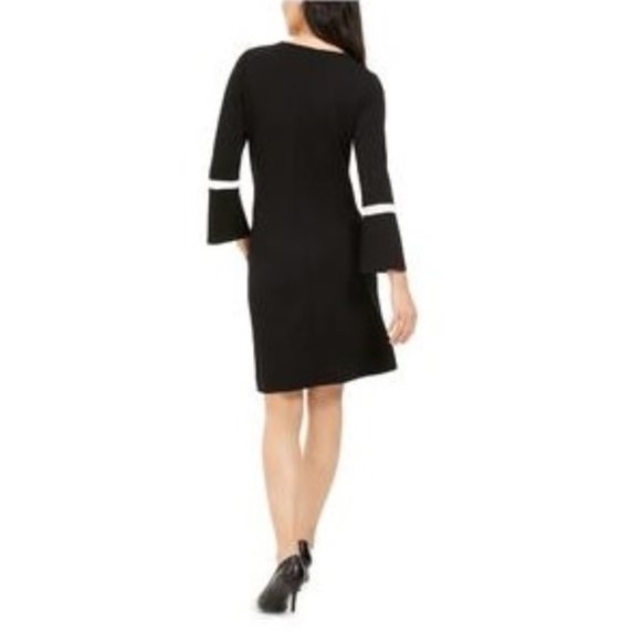 Anne Klein Bell Sleeve Knee Length Dress - Picture 2 of 5